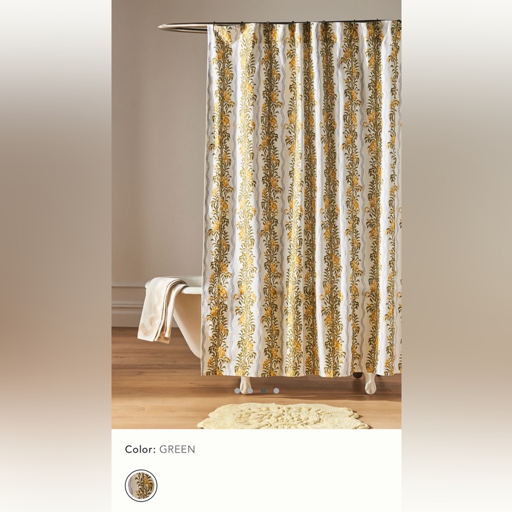 *NWT* Anthropologie shower curtain, monkey/vine print